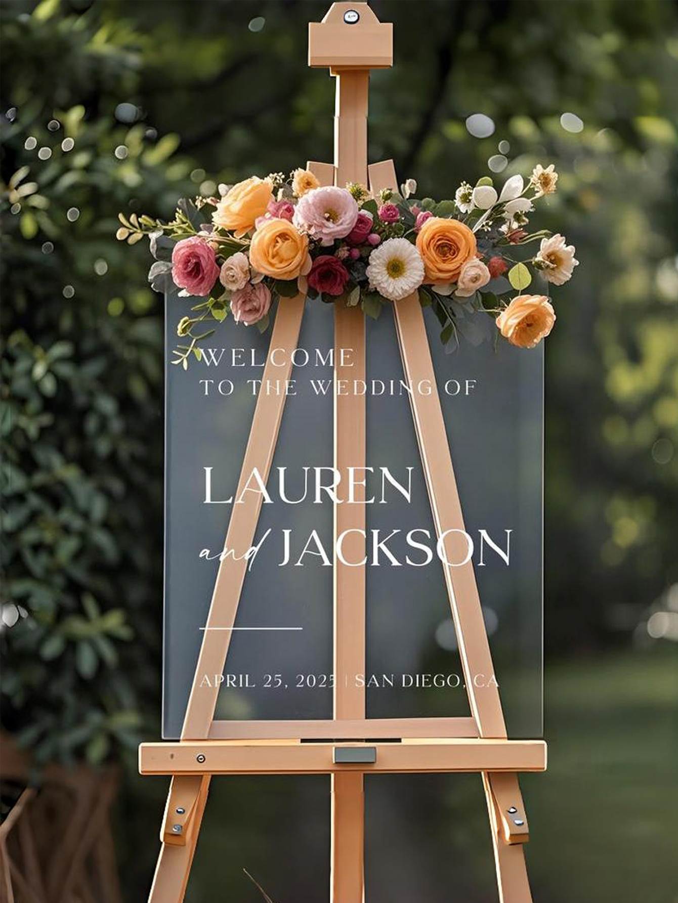 Custom Acrylic Wedding Welcome Sign